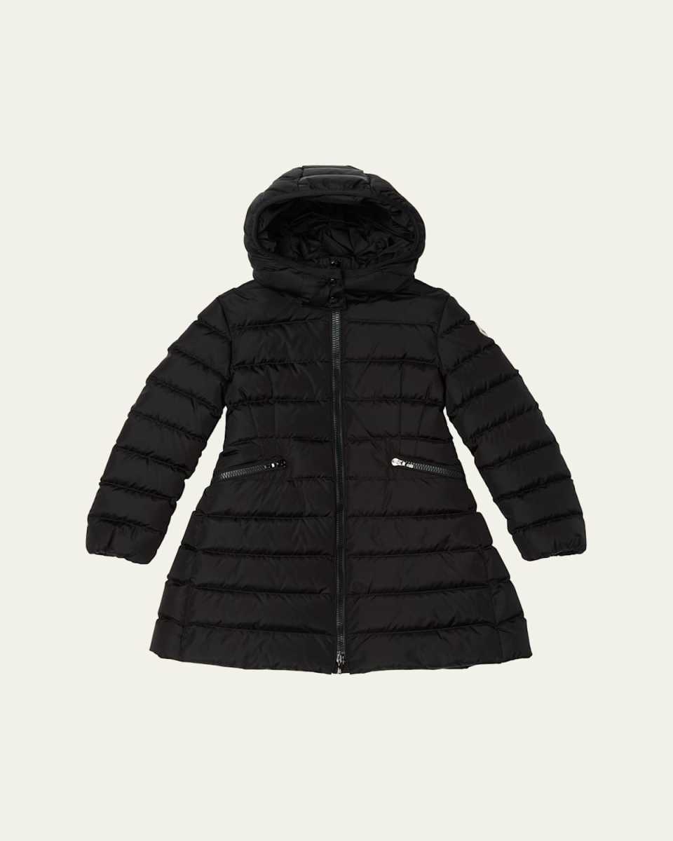 Girl's Charpal Hooded Long Down Coat, Size 8-